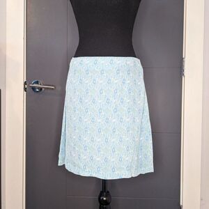 Vintage y2k Susina Junior's‎ Blue Floral Swirl Mini Skirt - 9